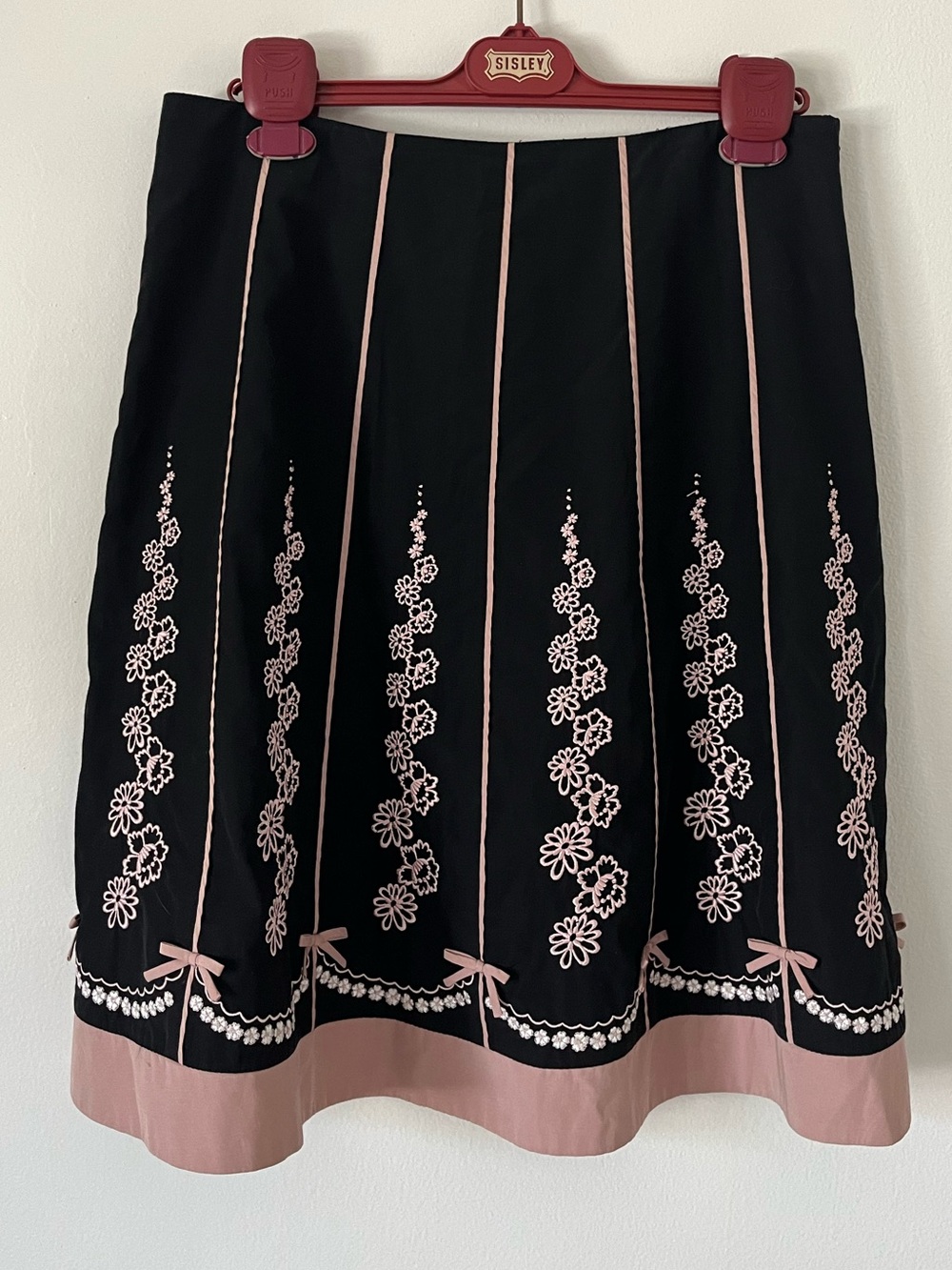 Odille silk blend coquette bow skirt